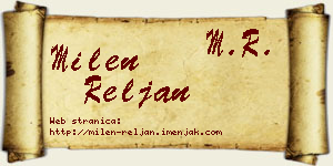Milen Reljan vizit kartica